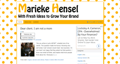 Desktop Screenshot of mariekehensel.nl